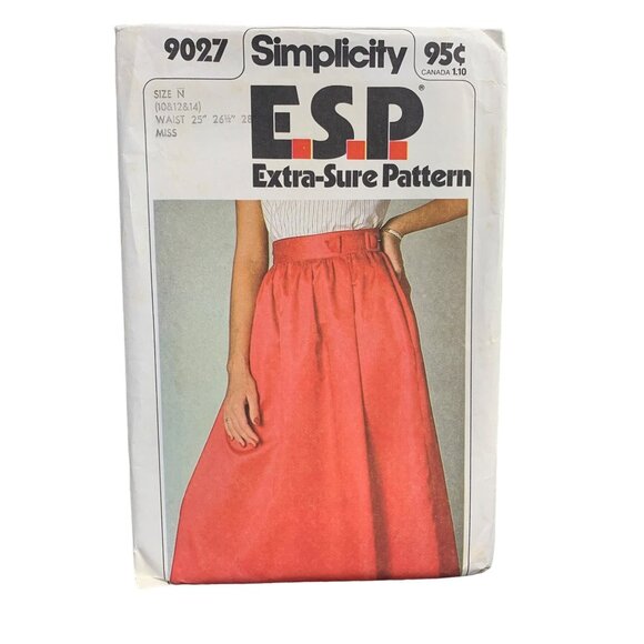 Simplicity 9027 Misses Mock-Wrap Skirt Sewing Pattern Size 10-14 uncut - Picture 1 of 2